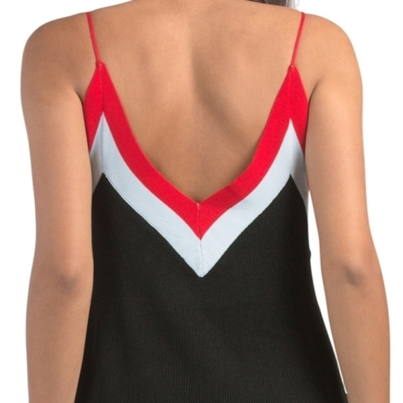 CATHERINE Malandrino V Neck and V Back Pleated Dress - Picture 4 of 14